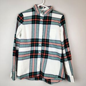 Rare JCrew Rocksalt Plaid Flannel Buttonfront Size Medium